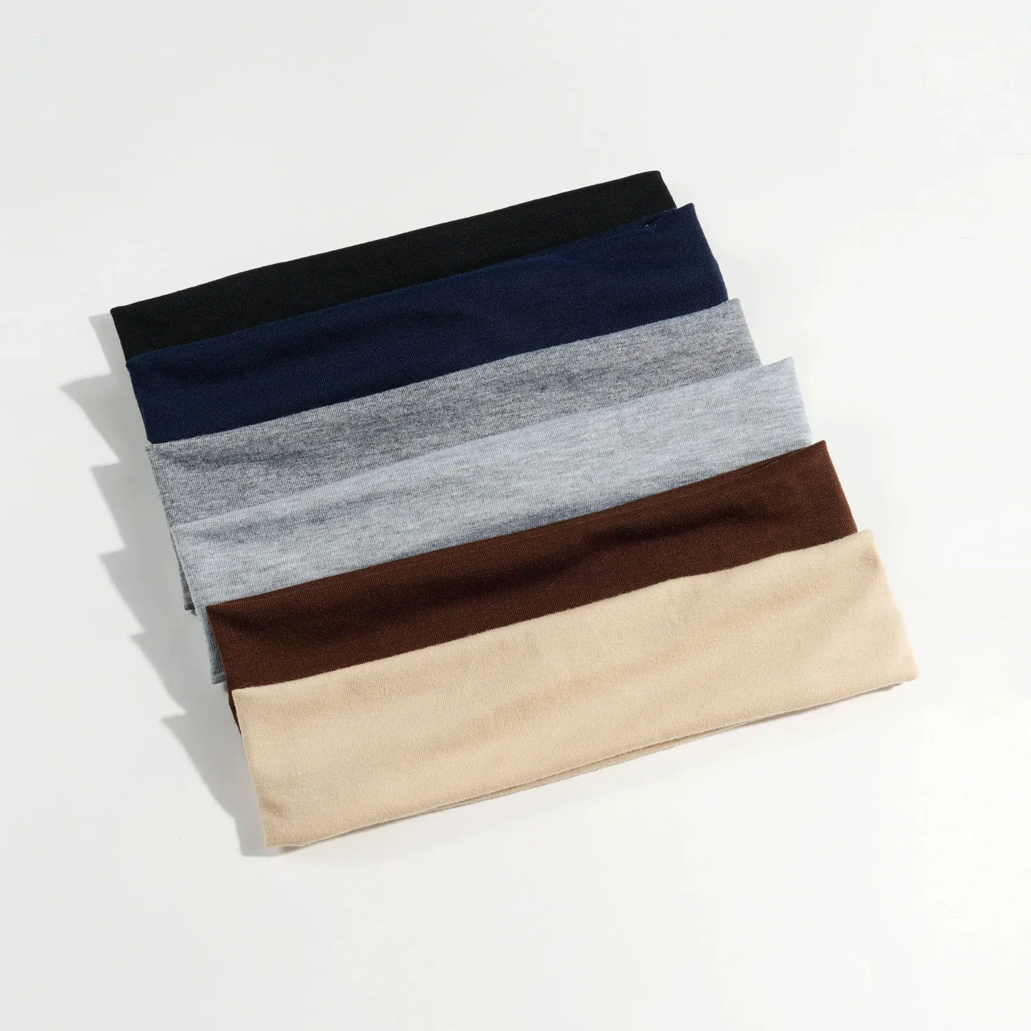 6PCS Simple Basic Solid Color Sports Yoga Hair Bands Running Antiperspirant Sweat Absorbent Headbands for Men and Women