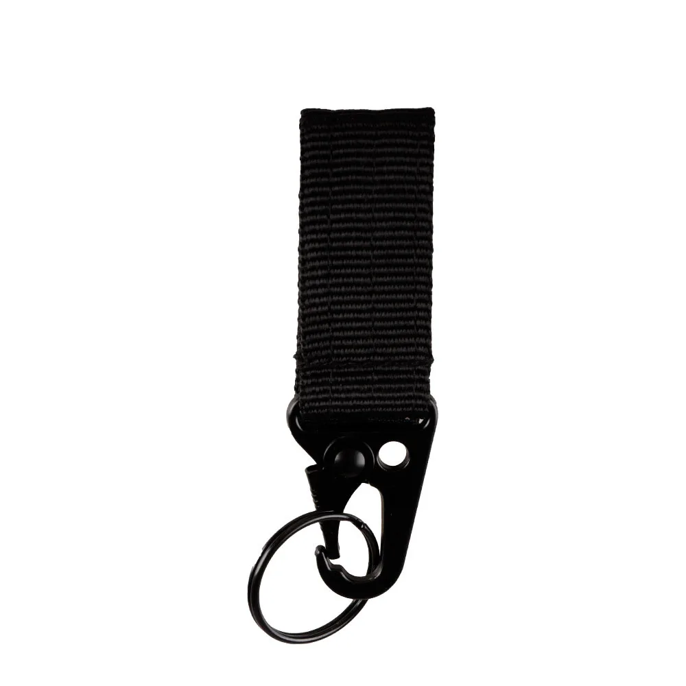 Tactical Belt Keychain Holder Carabiner Key Hook Nylon Webbing Buckle Systems Belts Buckle Hanging Hiking Outdoor Accessories