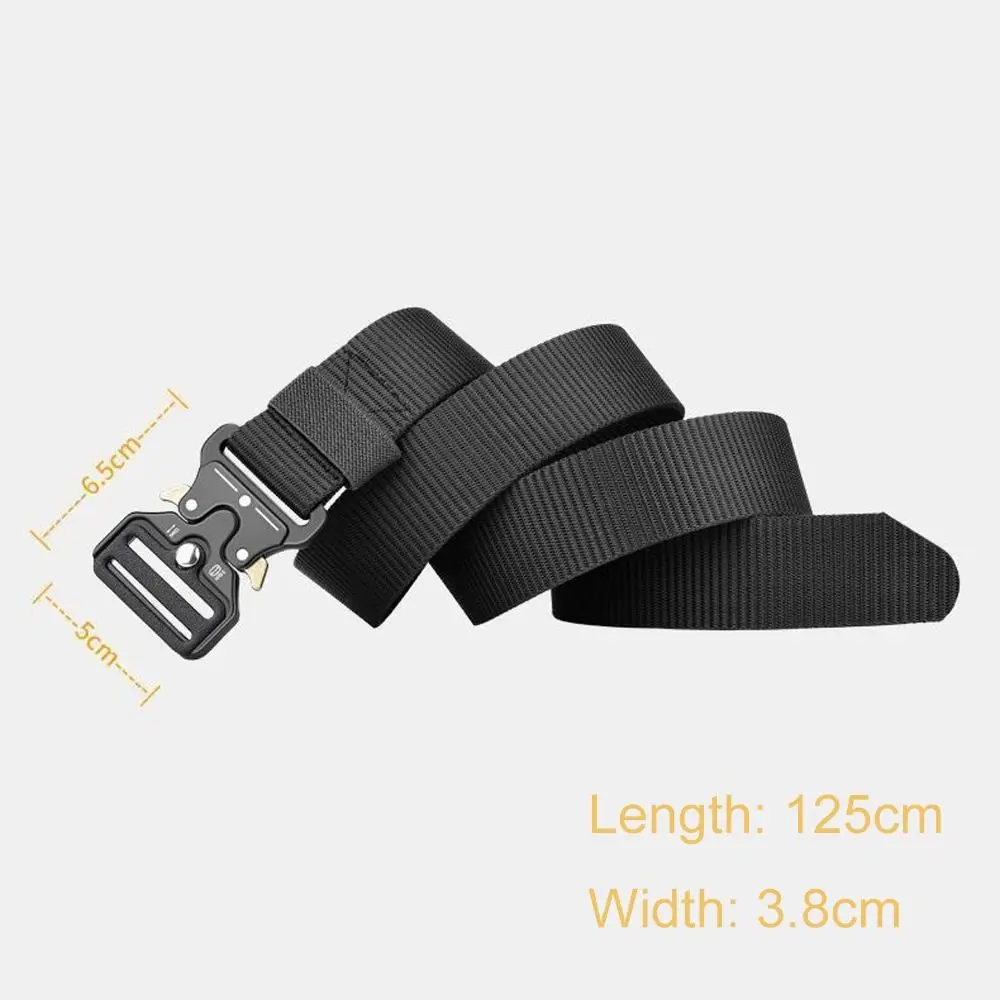 High Quality Outdoor Sport Men Belt Big Size Cloth Fabric Buckle Belt Combat Canvas Belt Outdoor Hunting