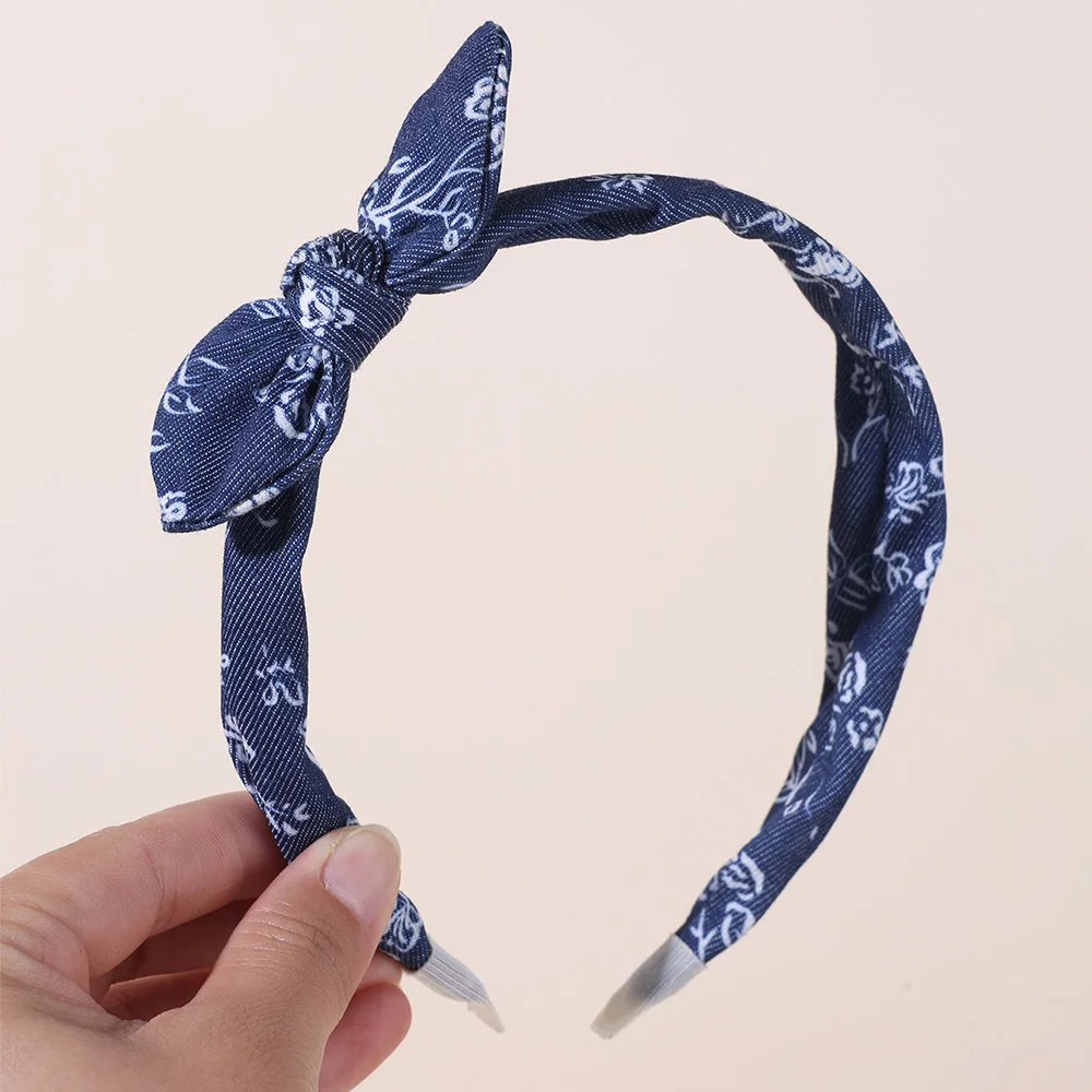 2Pcs Trendy Bow Hair Bands Girls Sweet Vintage Knotted Headband Head Hoop Children Kids Women Korean Style Headdress Accessories