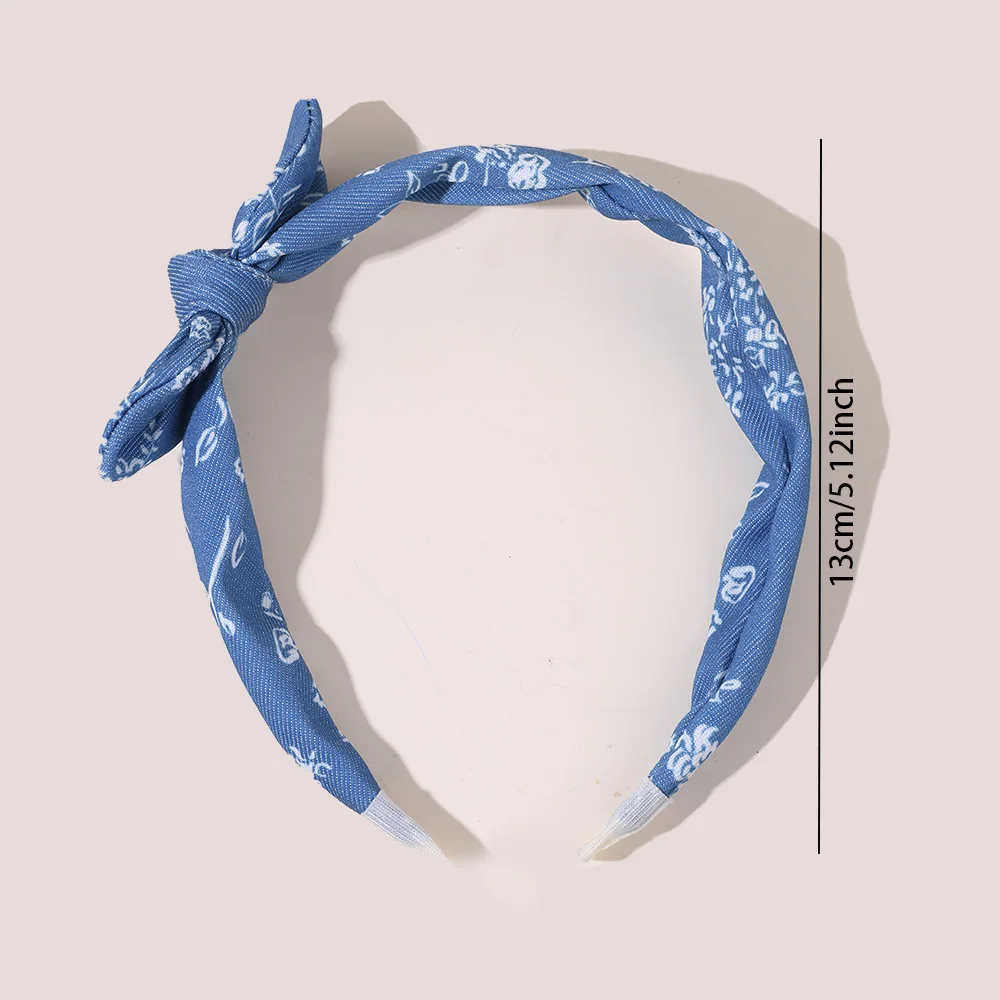 2Pcs Trendy Bow Hair Bands Girls Sweet Vintage Knotted Headband Head Hoop Children Kids Women Korean Style Headdress Accessories