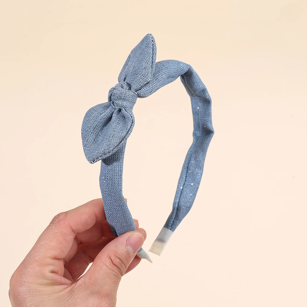 2Pcs Trendy Bow Hair Bands Girls Sweet Vintage Knotted Headband Head Hoop Children Kids Women Korean Style Headdress Accessories