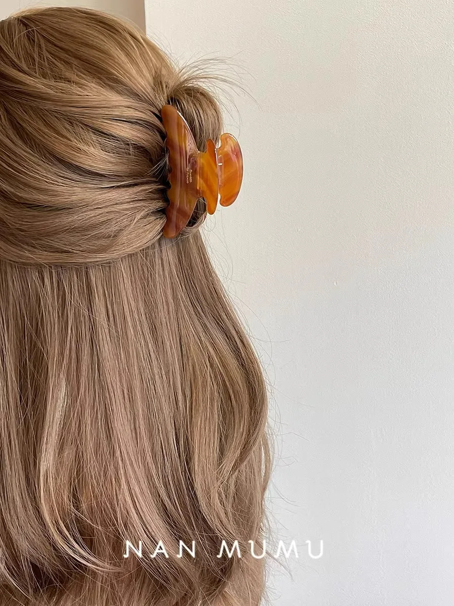 New Retro Korean Acetate Hair Claw Large Crab Hair Clips Shark Clip Simple Hairpin Fashion Hair Accessories for Woman Girls