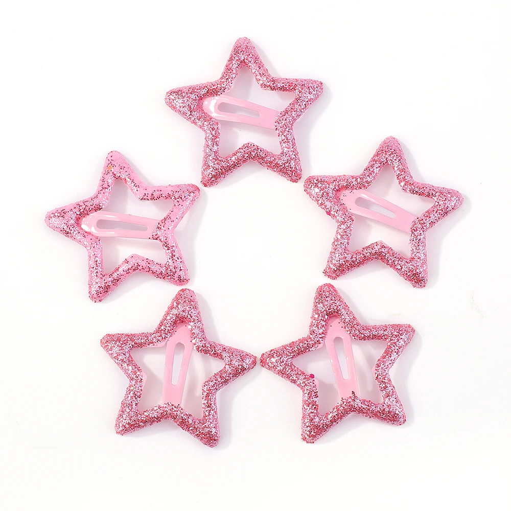 2/10Pcs Silver Star Y2K BB Hair Clips Women Grils Cute Metal Star Hair Clips Side Barrettes Hair Accessories Headwear