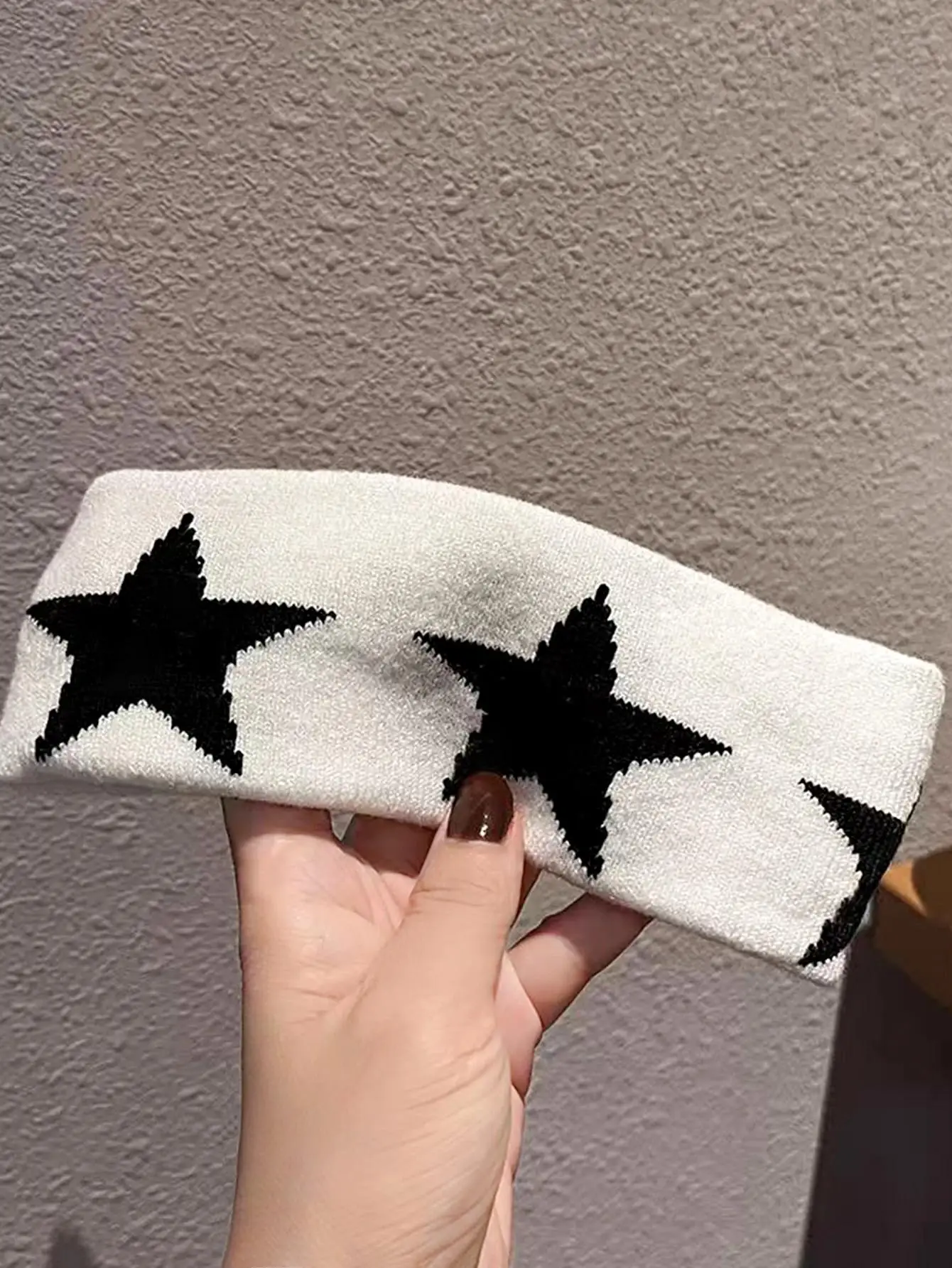 1/2Pcs Black White Star Headbands for Women Girls Yoga Workout No Slip Soft Hair Accessories Head Wraps Fashion Hairbands