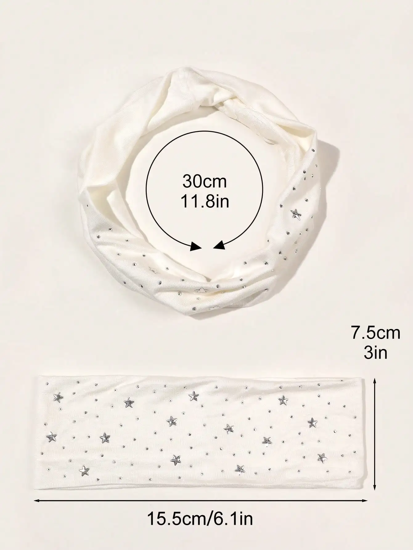1/2Pcs Black White Star Headbands for Women Girls Yoga Workout No Slip Soft Hair Accessories Head Wraps Fashion Hairbands