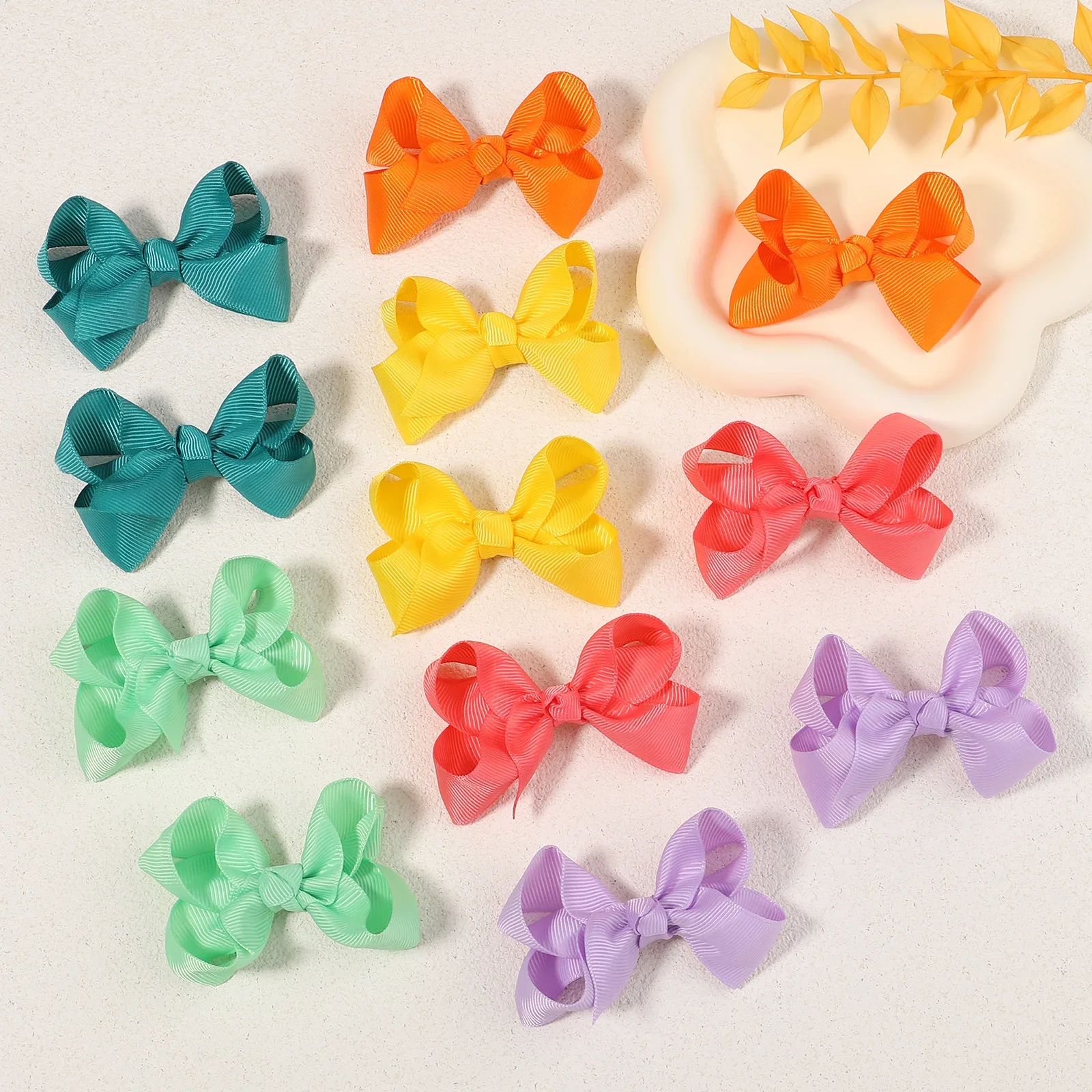 BABY BOWS 20/30/40Pcs 3inch Grosgrain Ribbon Hair Bow Clips for Baby Girls Hair Accessories Bowknot Hairpin Toddler Headgripes