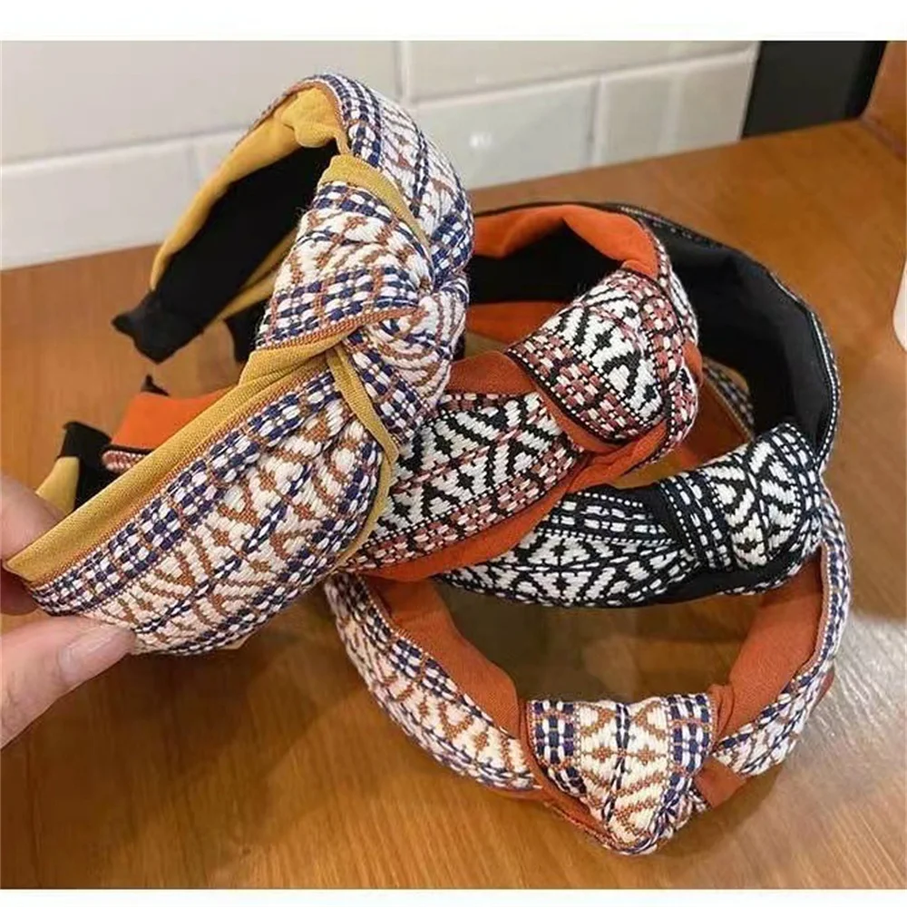 Knotted Wide Hairbands For Women Girl Headbands Fashion Fabric Hair Bands Female Bohemia Hair Hoop Hair Accessories Gift