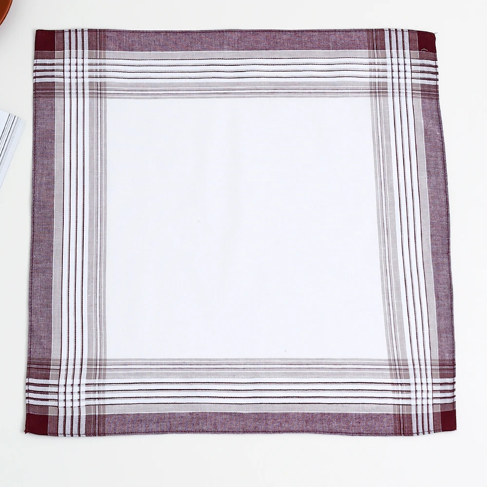 12 Packs of Men's Pure Cotton Handkerchiefs, Soft and Comfortable Handkerchiefs, Wedding Groom's Souvenirs, Sweat-Wiping Flap Pocket Pants Towels
