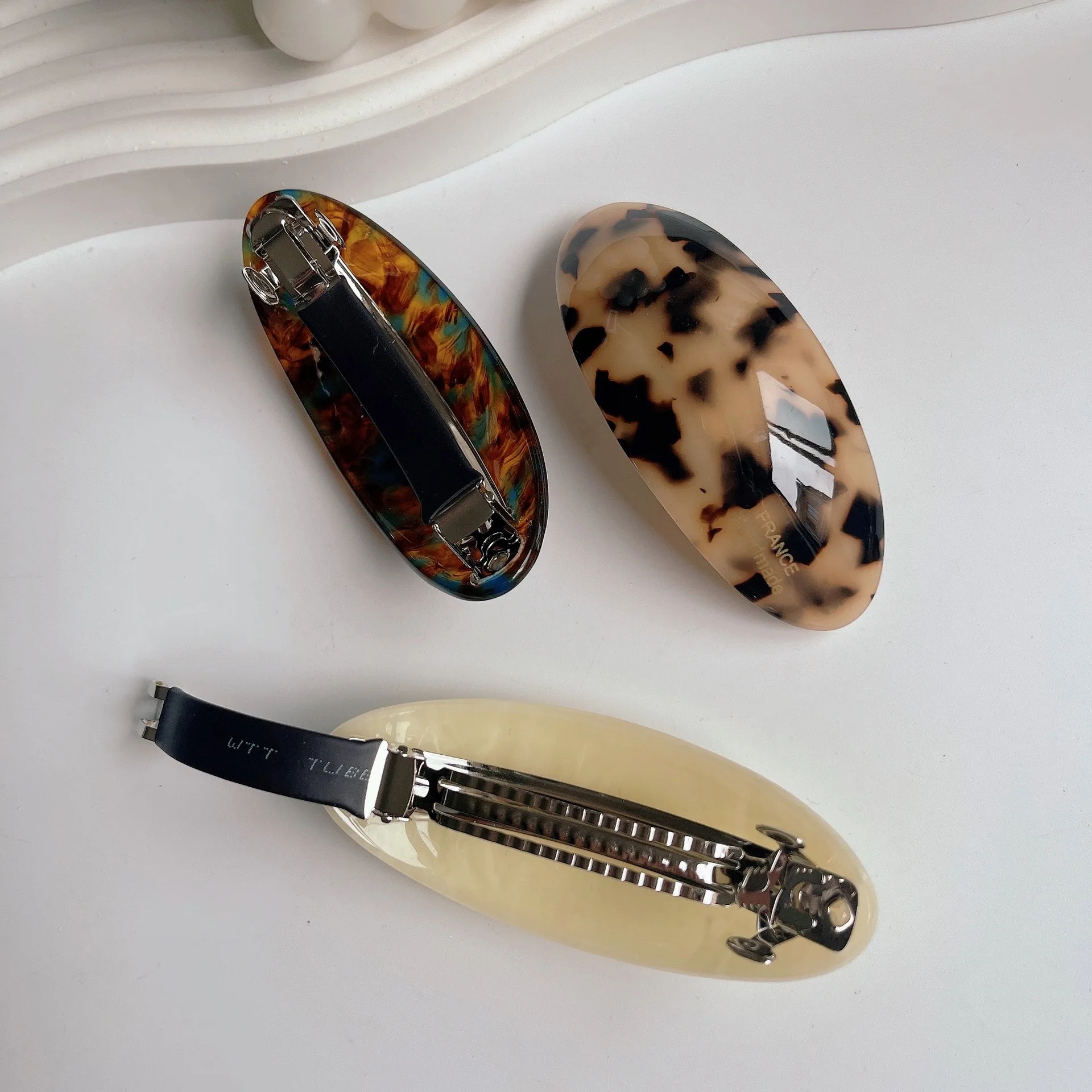 Women's Spoon Hair Clip Spring Clip Top Korean Acetic Acid Hair Clip Hair Claws Accessories Simple Headpiece