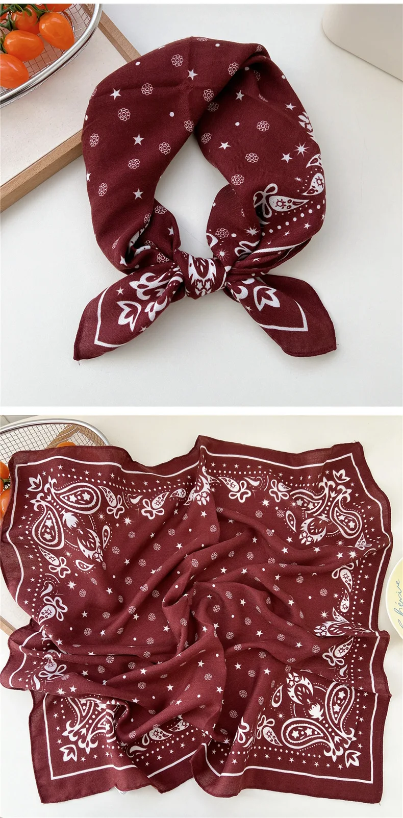 65*65cm Headband Hairband Bandanas Hair Scarf Square Scarf Hairscarf Headscarf Turban Shawl Wrap