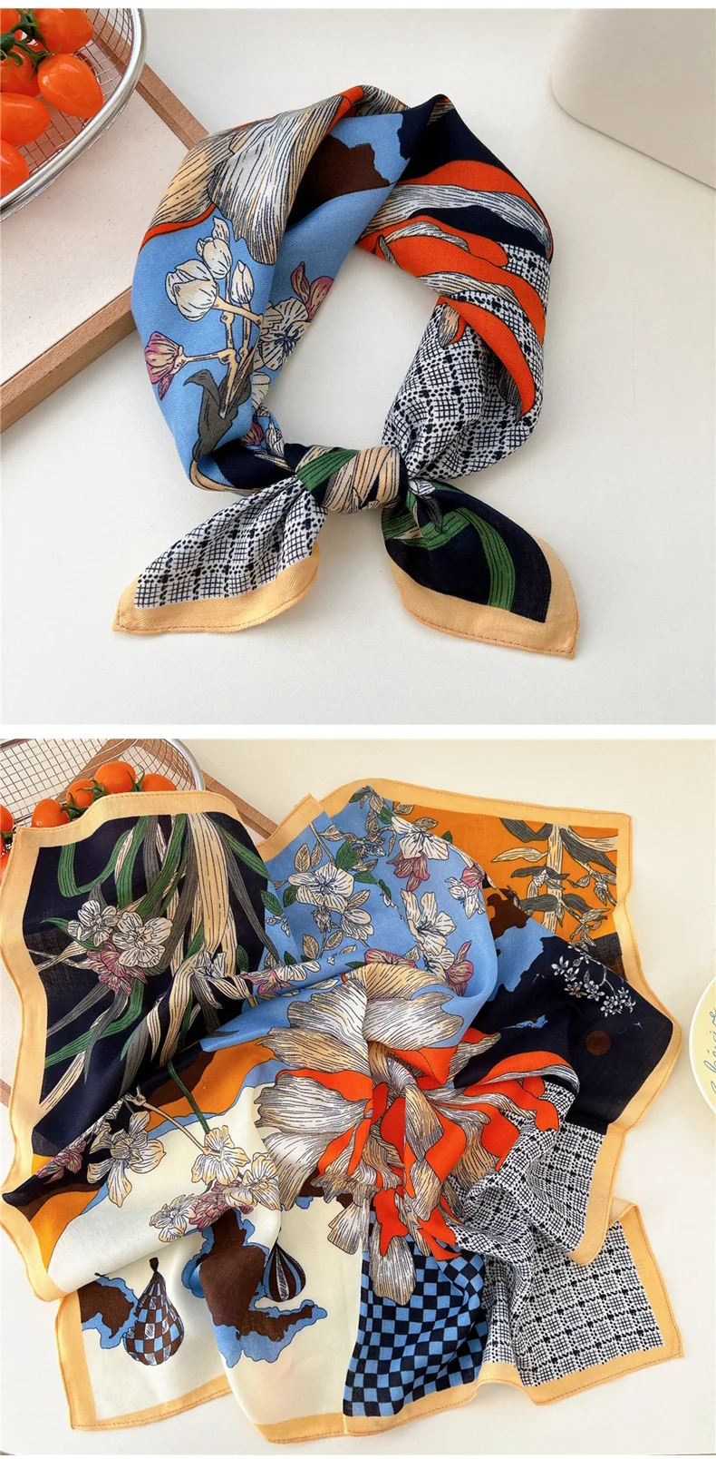 65*65cm Headband Hairband Bandanas Hair Scarf Square Scarf Hairscarf Headscarf Turban Shawl Wrap