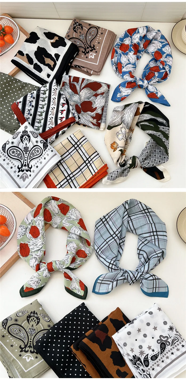 65*65cm Headband Hairband Bandanas Hair Scarf Square Scarf Hairscarf Headscarf Turban Shawl Wrap