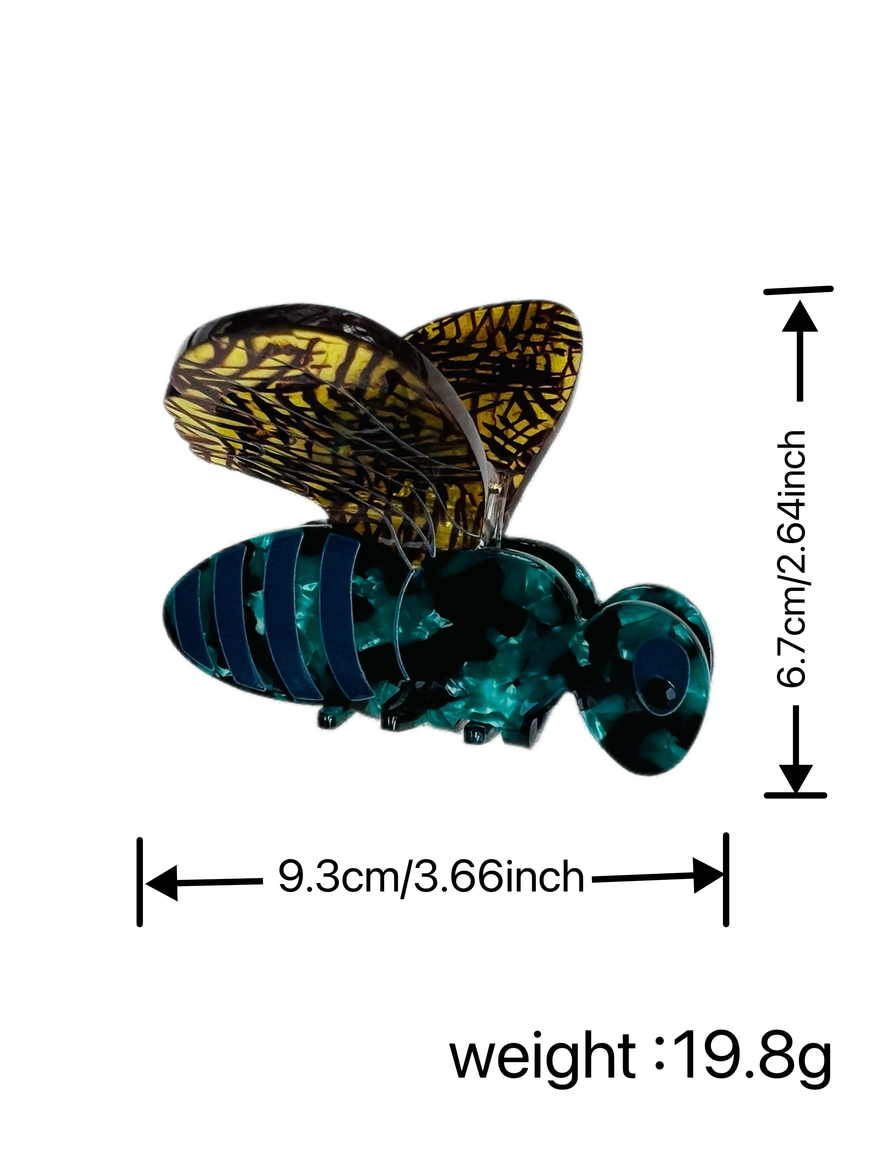 3 Insect Claw Hair Clips. Unique Casual Island Style. Acetate, Handmade. High - Quality. Fashion - Trendy。