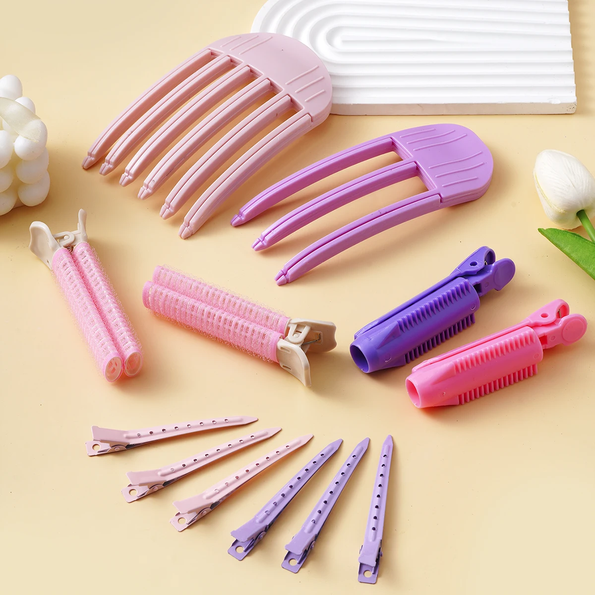 Set Fluffy Hairpin Curling Bangs Clips Hair Roots Volumizing Hair Clips Women Curling Fixed Shape Fashion Volume Hair Roller