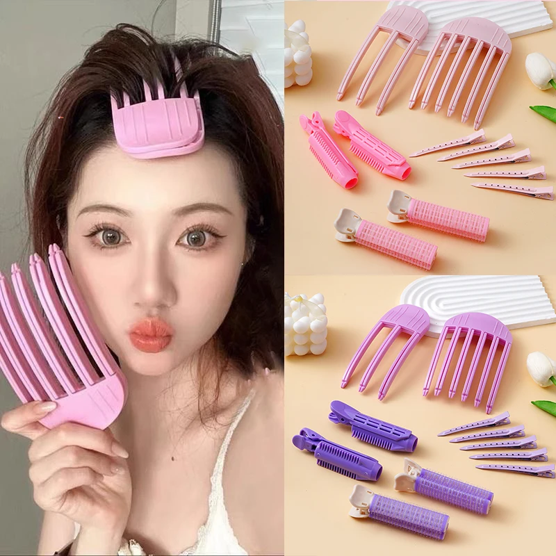 Set Fluffy Hairpin Curling Bangs Clips Hair Roots Volumizing Hair Clips Women Curling Fixed Shape Fashion Volume Hair Roller