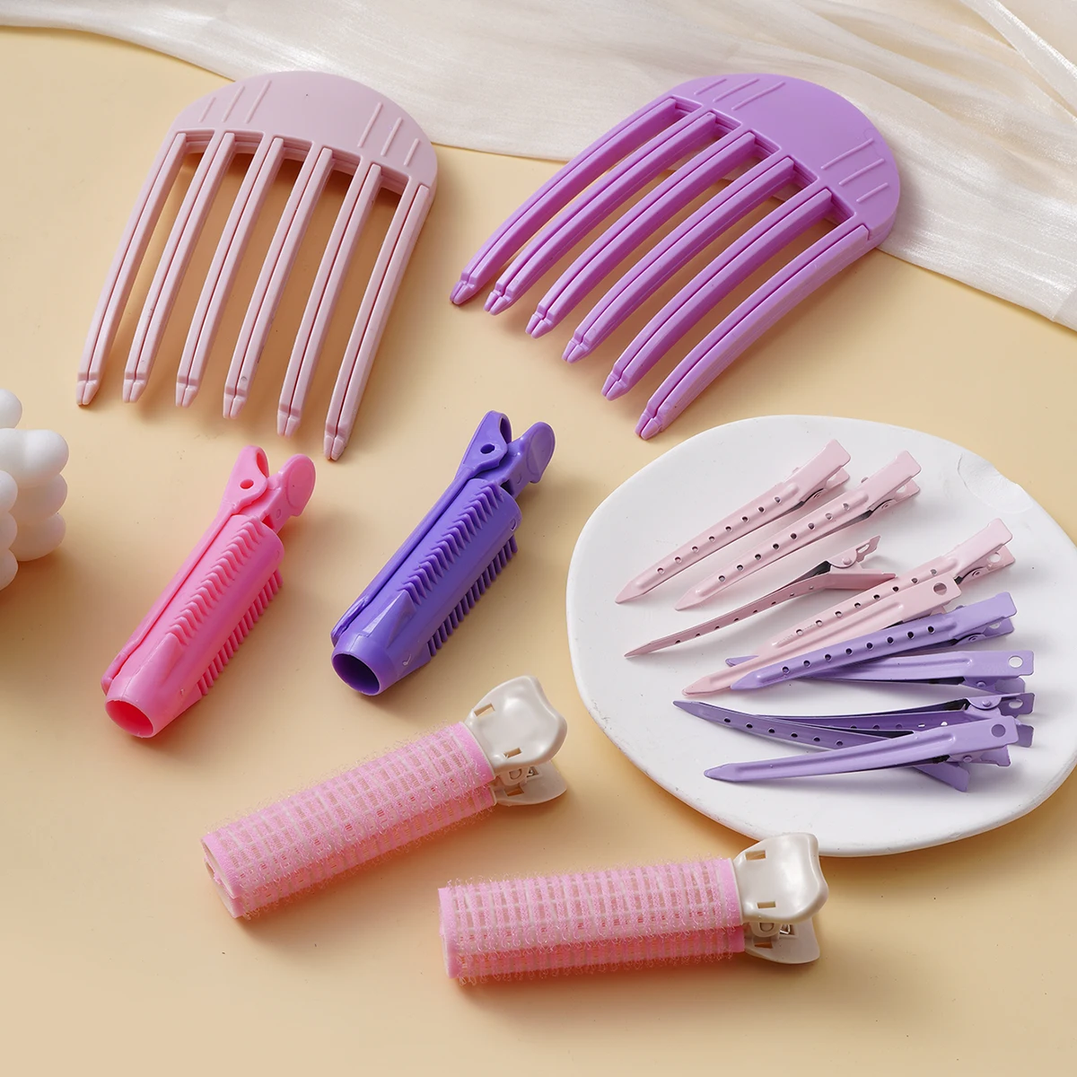Set Fluffy Hairpin Curling Bangs Clips Hair Roots Volumizing Hair Clips Women Curling Fixed Shape Fashion Volume Hair Roller
