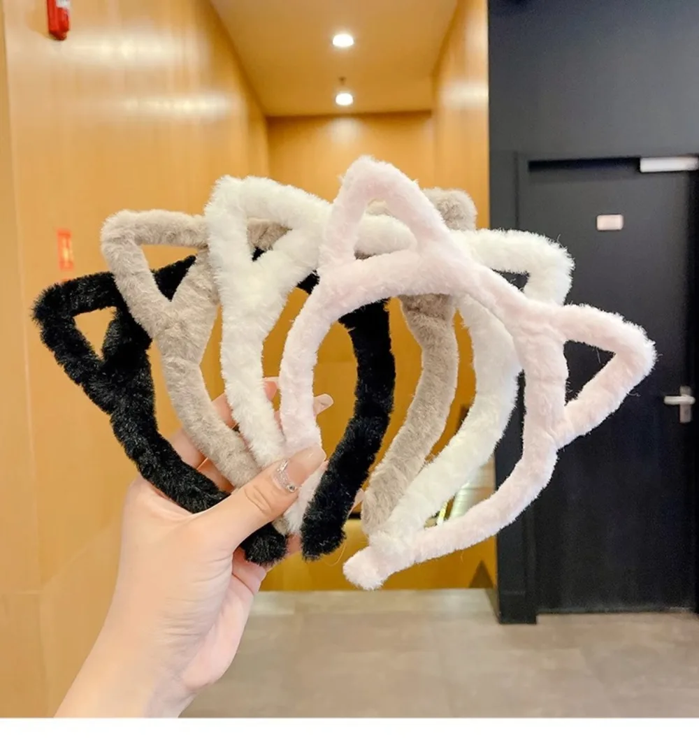 Plush Cat Ear Lolita Headbands Girls Cartoon Furry Hair Bands Hoop Women Cosplay Costume Party Headwear Korean Hair Accessories