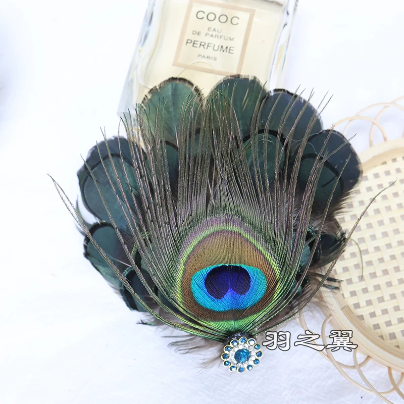 Peacock Women Hair Clip Feather Wedding Headband Headwear Carnival Fancy Dress Hair Pin Hairpin Hair Accessories