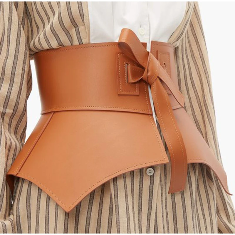 New Style Knot Wide Waistband Lace Up Bowknot Belt For Women Skirt Fashionable Decoration Tie Up Waist Versatile Accessory Belt