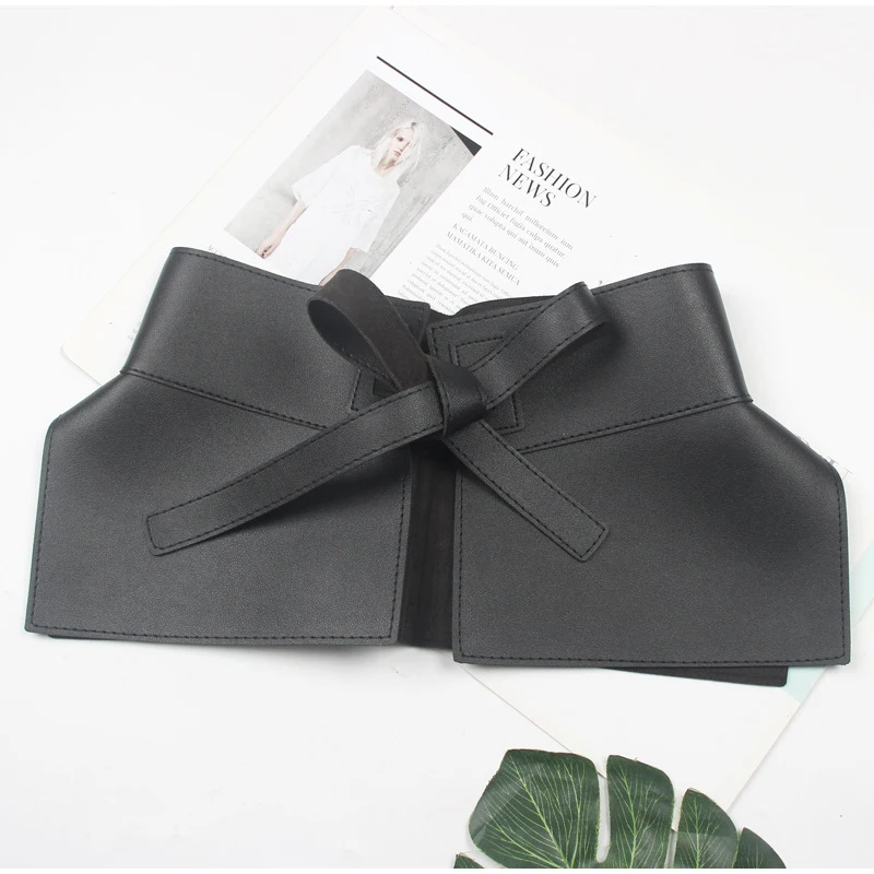 New Style Knot Wide Waistband Lace Up Bowknot Belt For Women Skirt Fashionable Decoration Tie Up Waist Versatile Accessory Belt