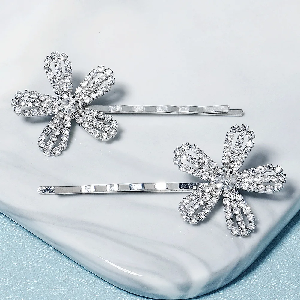 Delicate Rhinestone Sparkling Hair Clip Fashion Bangs Side Clip For Women Daily Girls Hair Accessories As Gifts