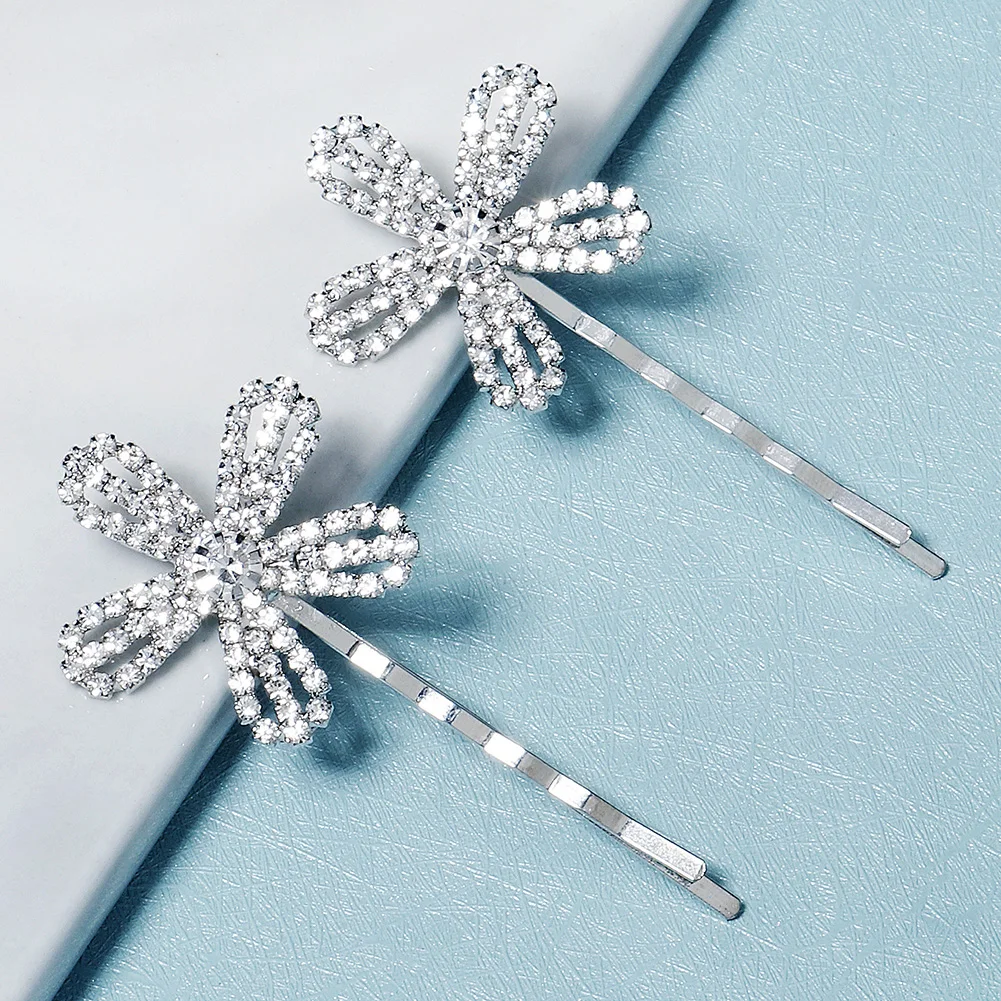 Delicate Rhinestone Sparkling Hair Clip Fashion Bangs Side Clip For Women Daily Girls Hair Accessories As Gifts