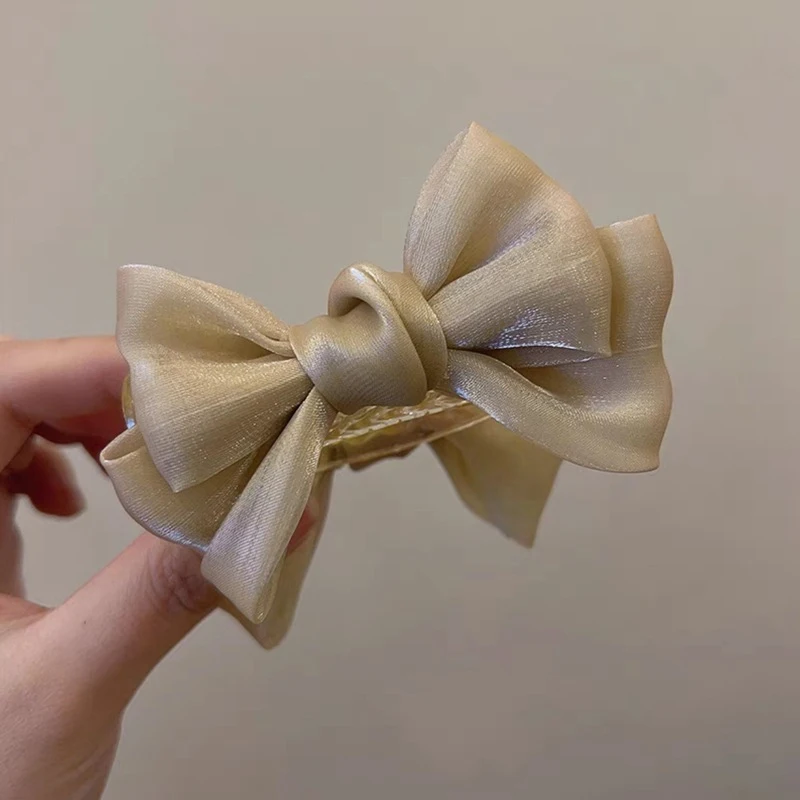 1pc New Elegant Bowknot Bun Claw Clip Internet Celebrity Temperament Hair Clip for Women Rear of Head Clip Accessories
