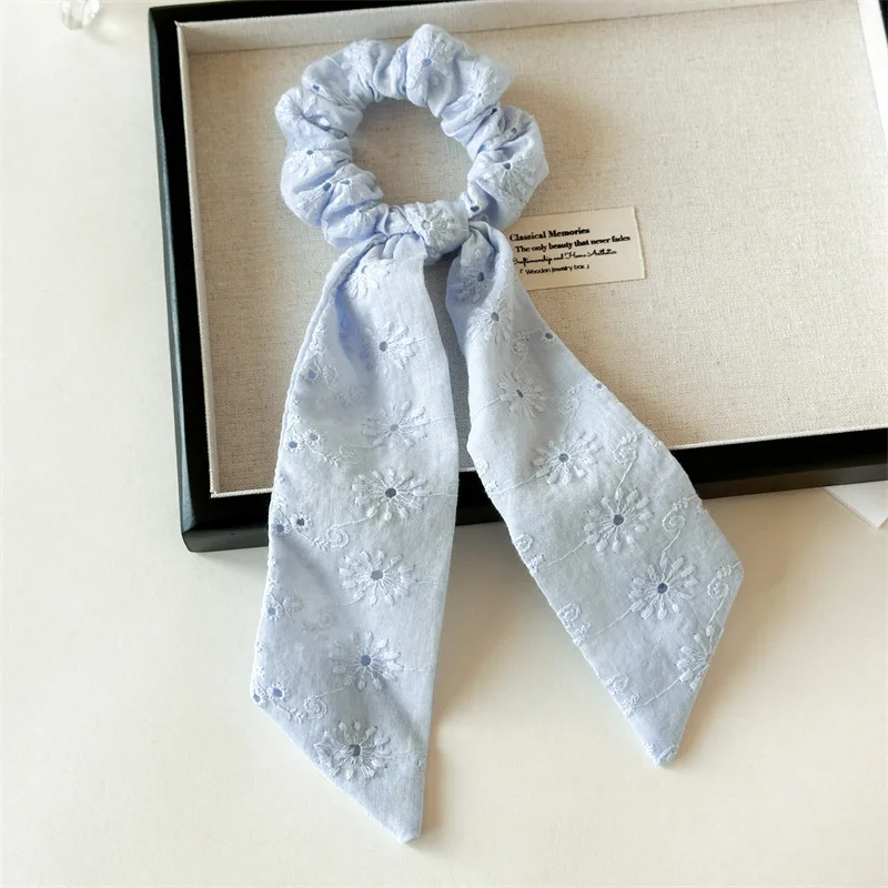 2025 New Year Japanese Mori Girl Style Cute Hair Ribbons For Women Fresh Aesthetic Hair Scrunchies Ribbons For Pigtail