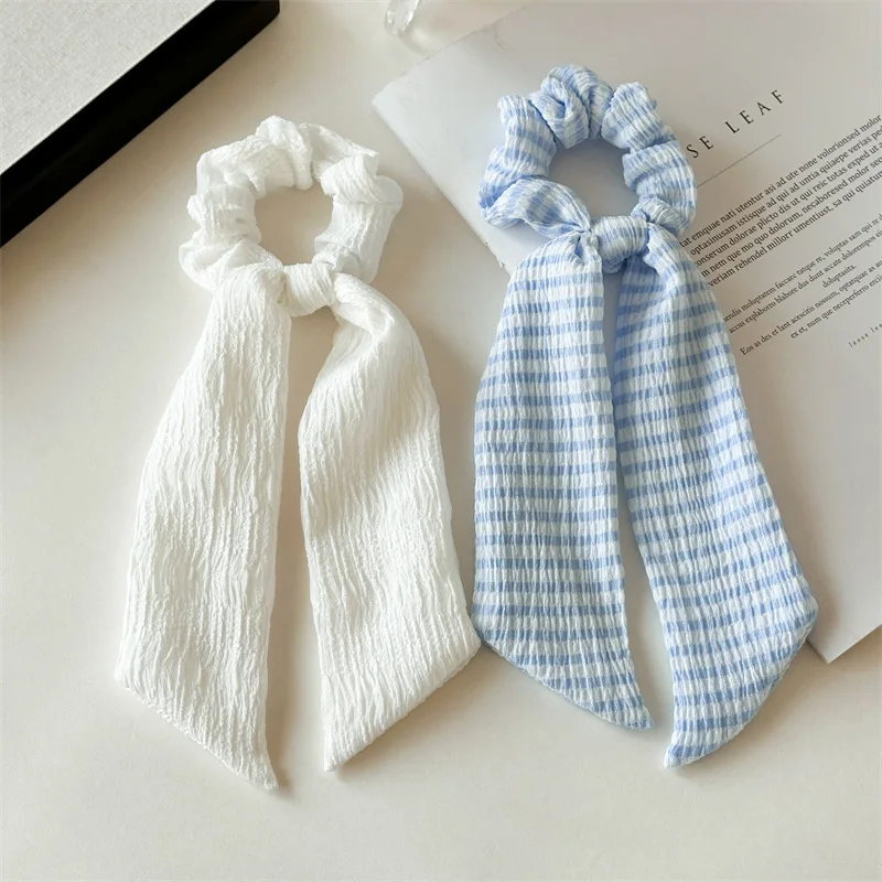 2025 New Year Japanese Mori Girl Style Cute Hair Ribbons For Women Fresh Aesthetic Hair Scrunchies Ribbons For Pigtail