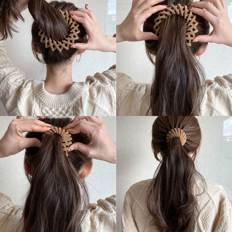 1pc Convenient Bird Nest Hair Clip for Women Retro Ponytail Buckle Velvet Hair Claw Fashion Girls Hair Clamp Hair Accessories