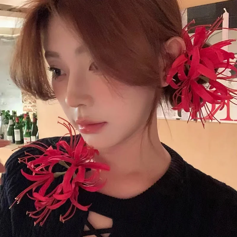 Super Delicate Flower Hair Clip Seaside Atmosphere Clip Photo Hair Accessories Duckbill Clip Lily Hairpins Side Clips