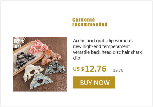 European and American new rhinestone spring clamp rhinestone disc hair luxury high-end spring ponytail clip