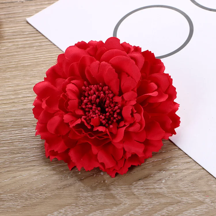 Fashion Peony Flower Women Hair Clip DIY Straw Hat Accessories Beach Holiday Bohemia Emulation Girl Hair Barrettes Headband