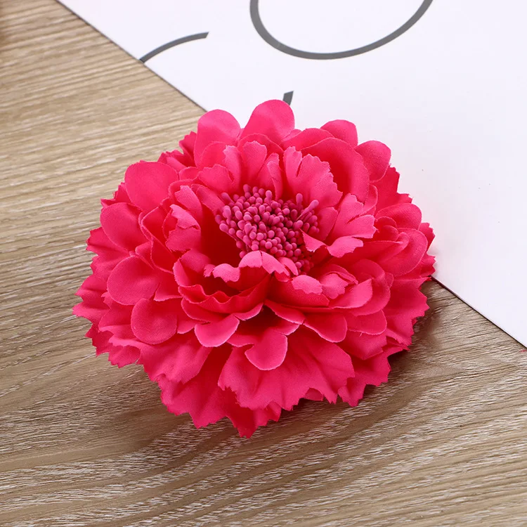Fashion Peony Flower Women Hair Clip DIY Straw Hat Accessories Beach Holiday Bohemia Emulation Girl Hair Barrettes Headband