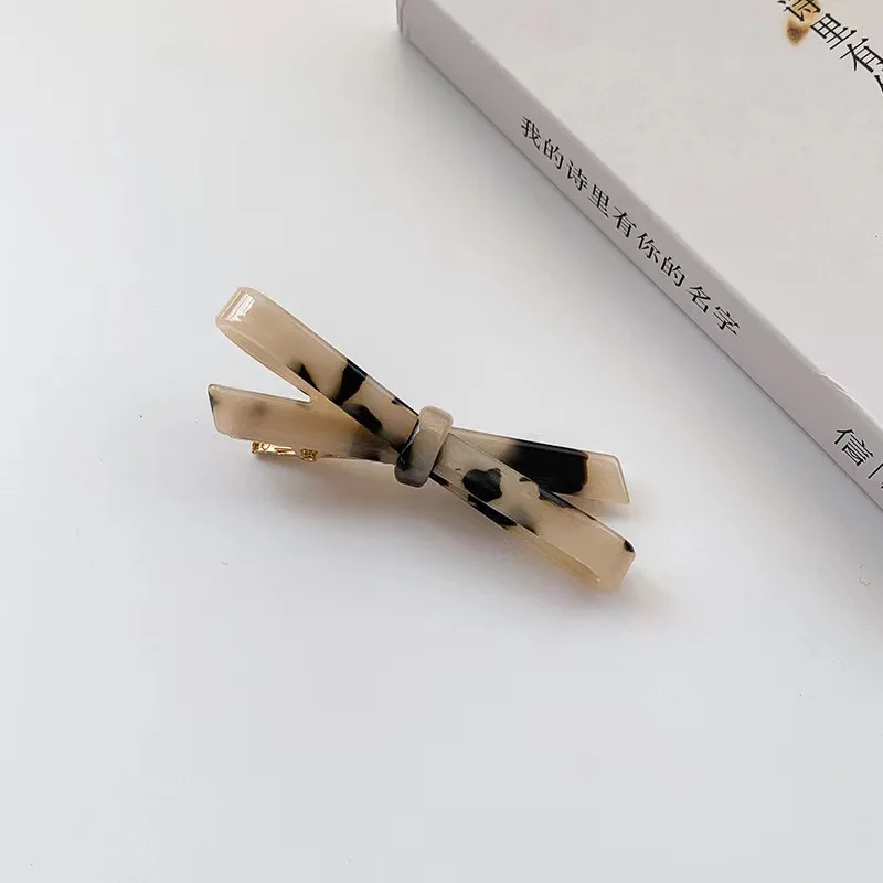 1PC Cute Girls Bow Side Clip Delicate Versatile Low Ponytail One Word Clip Simple Gentle Versatile Bullet