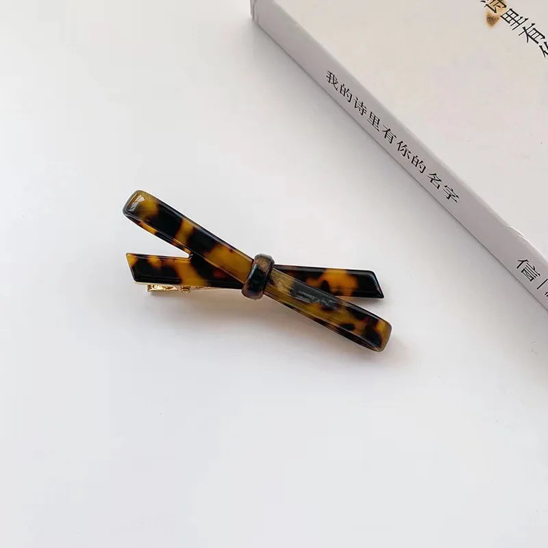 1PC Cute Girls Bow Side Clip Delicate Versatile Low Ponytail One Word Clip Simple Gentle Versatile Bullet