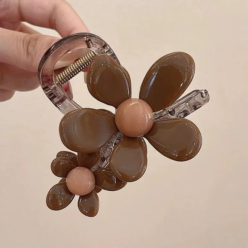 1pc Super fairy flower Korean style grab clip women's new hair clip with high-end temperament and shark clip hair accessory
