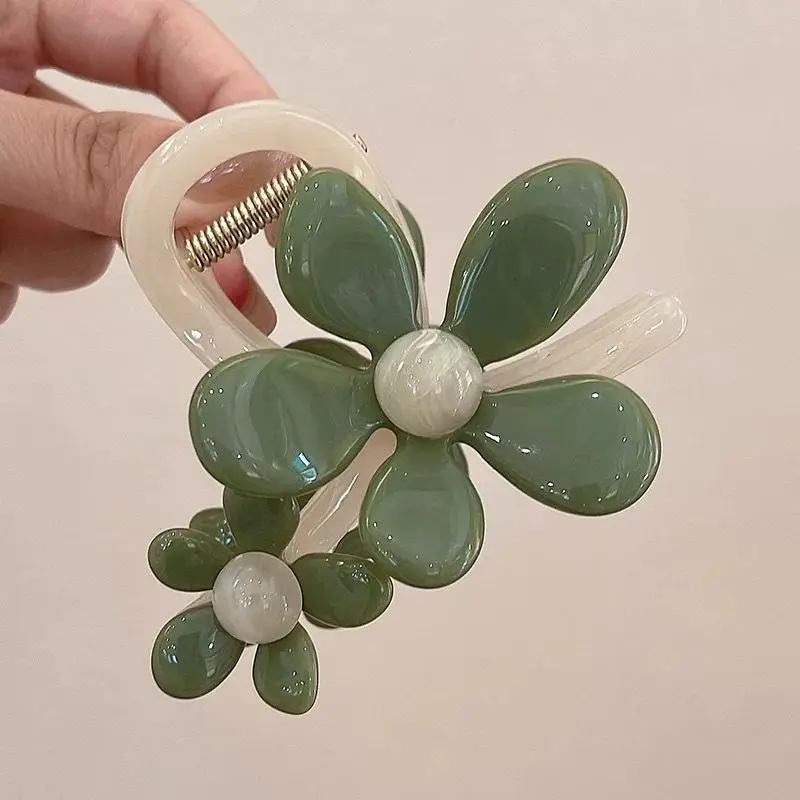 1pc Super fairy flower Korean style grab clip women's new hair clip with high-end temperament and shark clip hair accessory