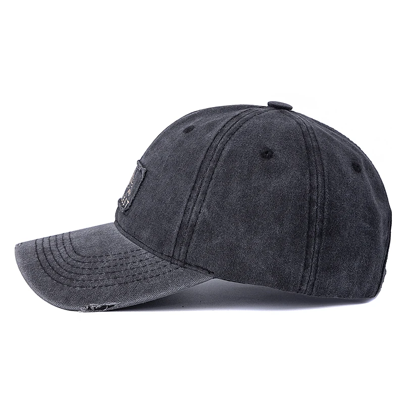 New Style Unisex Washed Cotton Vintage Baseball Cap Mountain Peak Embroidery Outdoor Sports Dad Hat For Men And Women