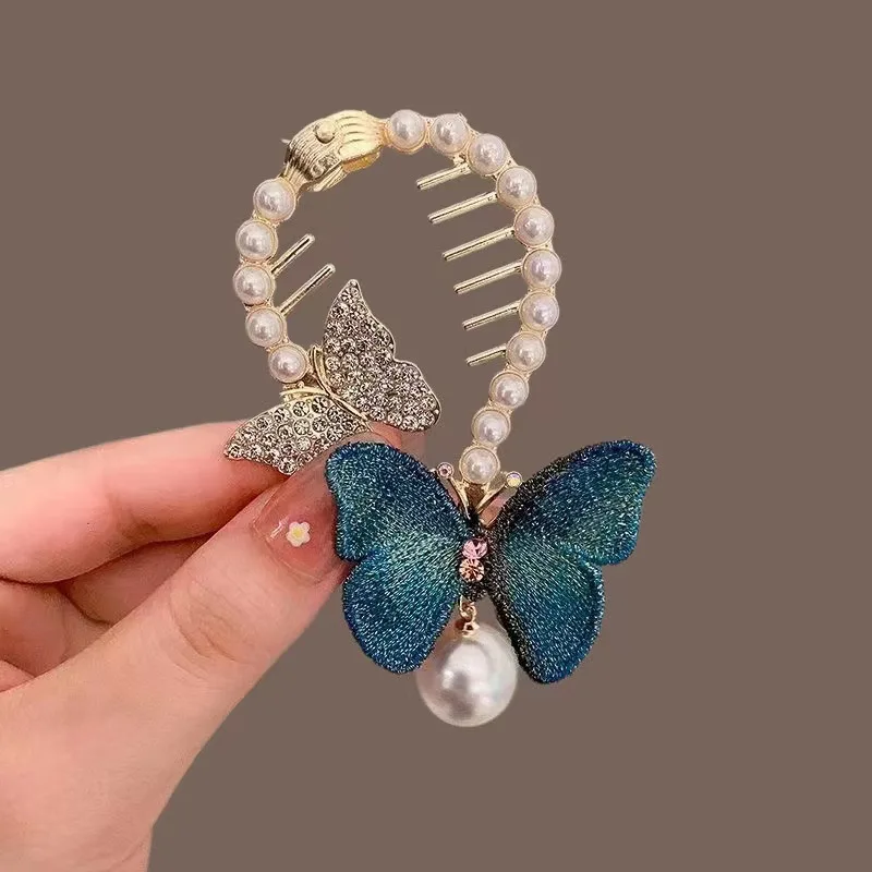 Women's Tassel Diamond Hair Clip Exquisite Glitter Maruko Headband Hair Claw Clip Elegant hair accessory For Girlfriend Wife
