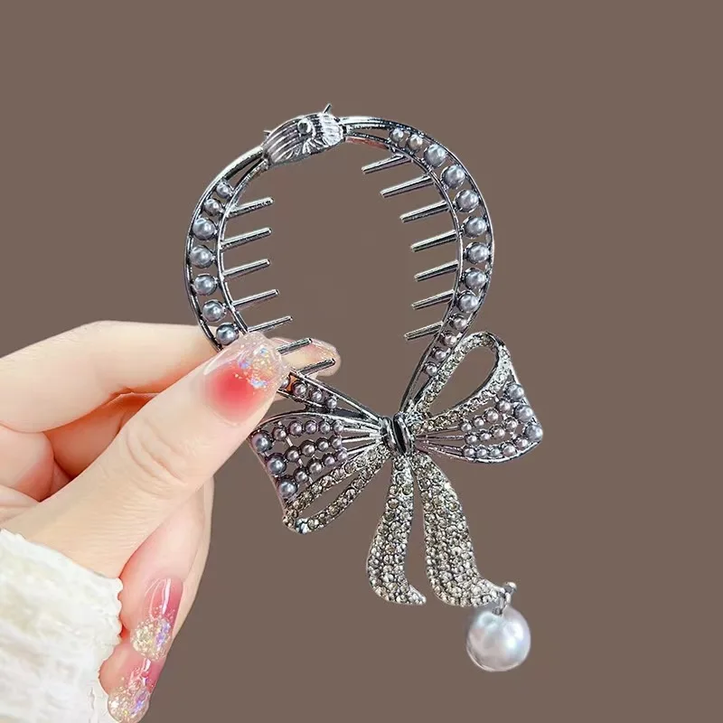 Women's Tassel Diamond Hair Clip Exquisite Glitter Maruko Headband Hair Claw Clip Elegant hair accessory For Girlfriend Wife