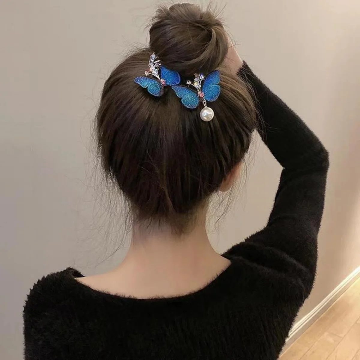 Women's Tassel Diamond Hair Clip Exquisite Glitter Maruko Headband Hair Claw Clip Elegant hair accessory For Girlfriend Wife