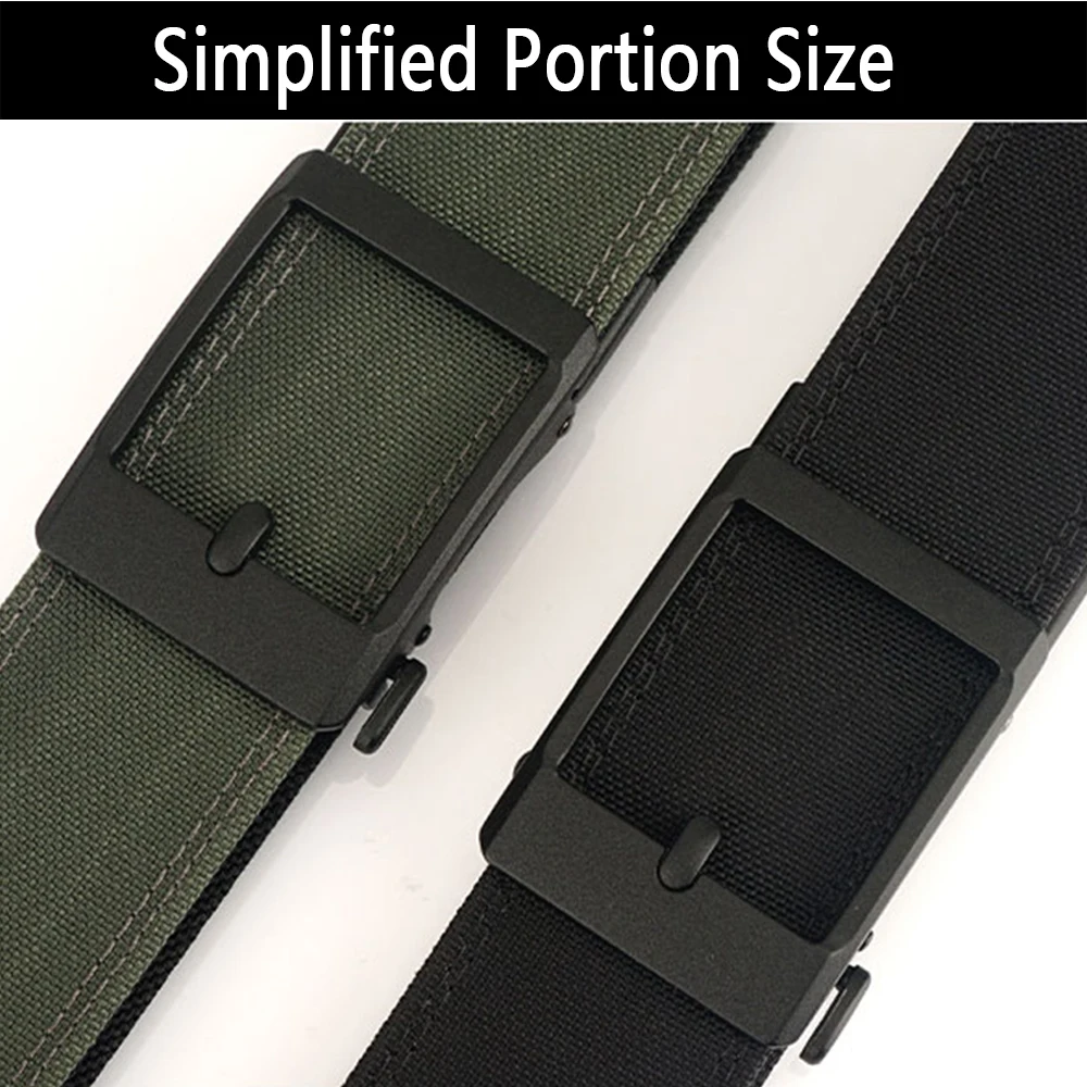 TUSHI Hard 4.3 Wide Thickened Gun Hanging Double-Layer Nylon Cloth Belt Versatile Casual Outdoor Tactical Automatic Buckle Mens