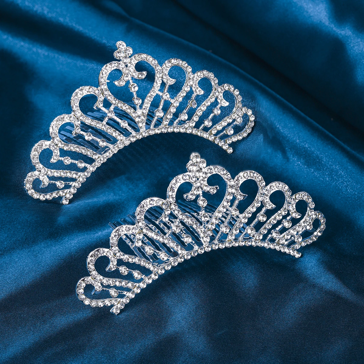 Classic Rhinestone Heart Crown Fashion Jewelry Headpieces Hair Accessories Party Performance Tiara For Women As Gifts
