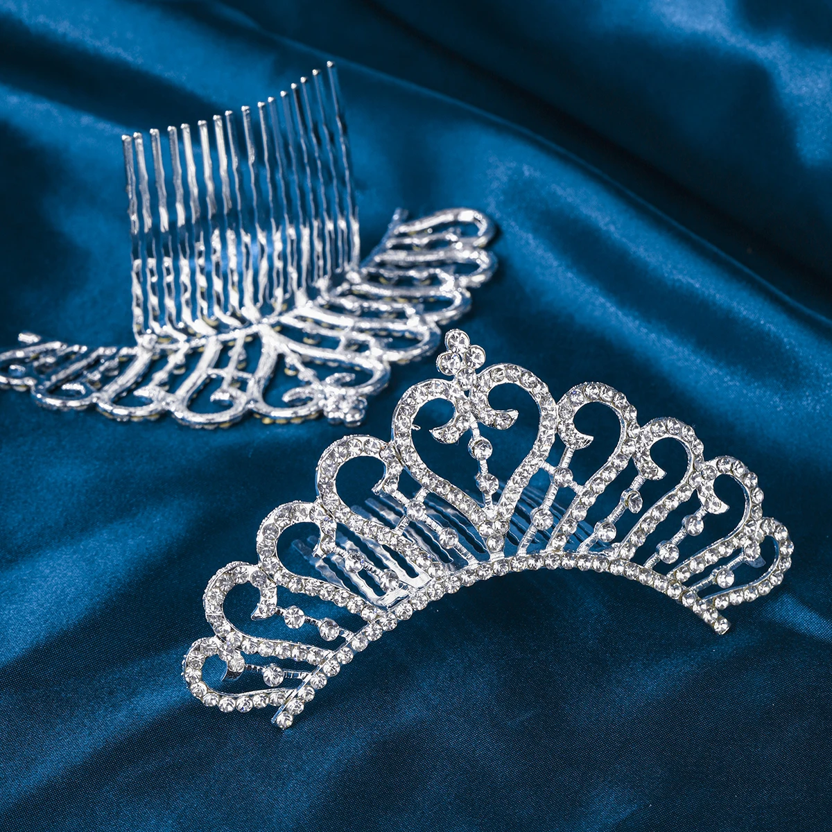Classic Rhinestone Heart Crown Fashion Jewelry Headpieces Hair Accessories Party Performance Tiara For Women As Gifts