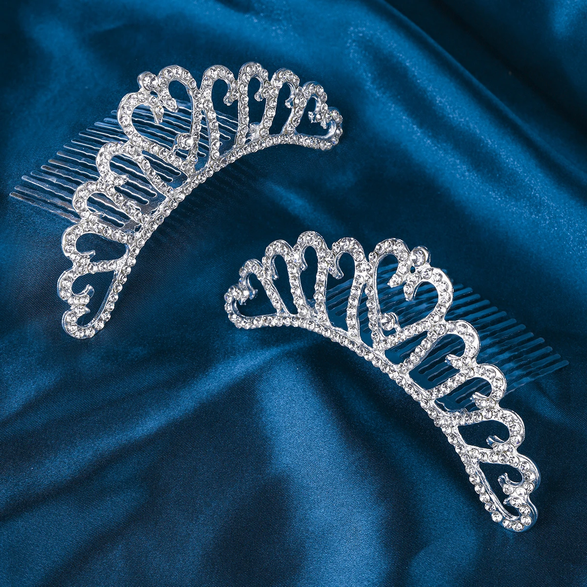 Classic Rhinestone Heart Crown Fashion Jewelry Headpieces Hair Accessories Party Performance Tiara For Women As Gifts