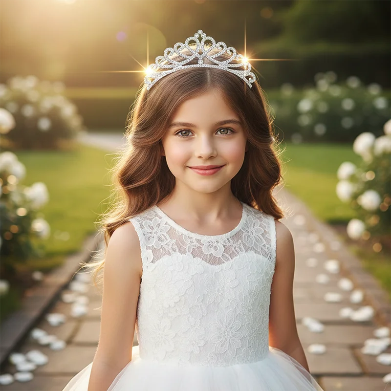 Classic Rhinestone Heart Crown Fashion Jewelry Headpieces Hair Accessories Party Performance Tiara For Women As Gifts