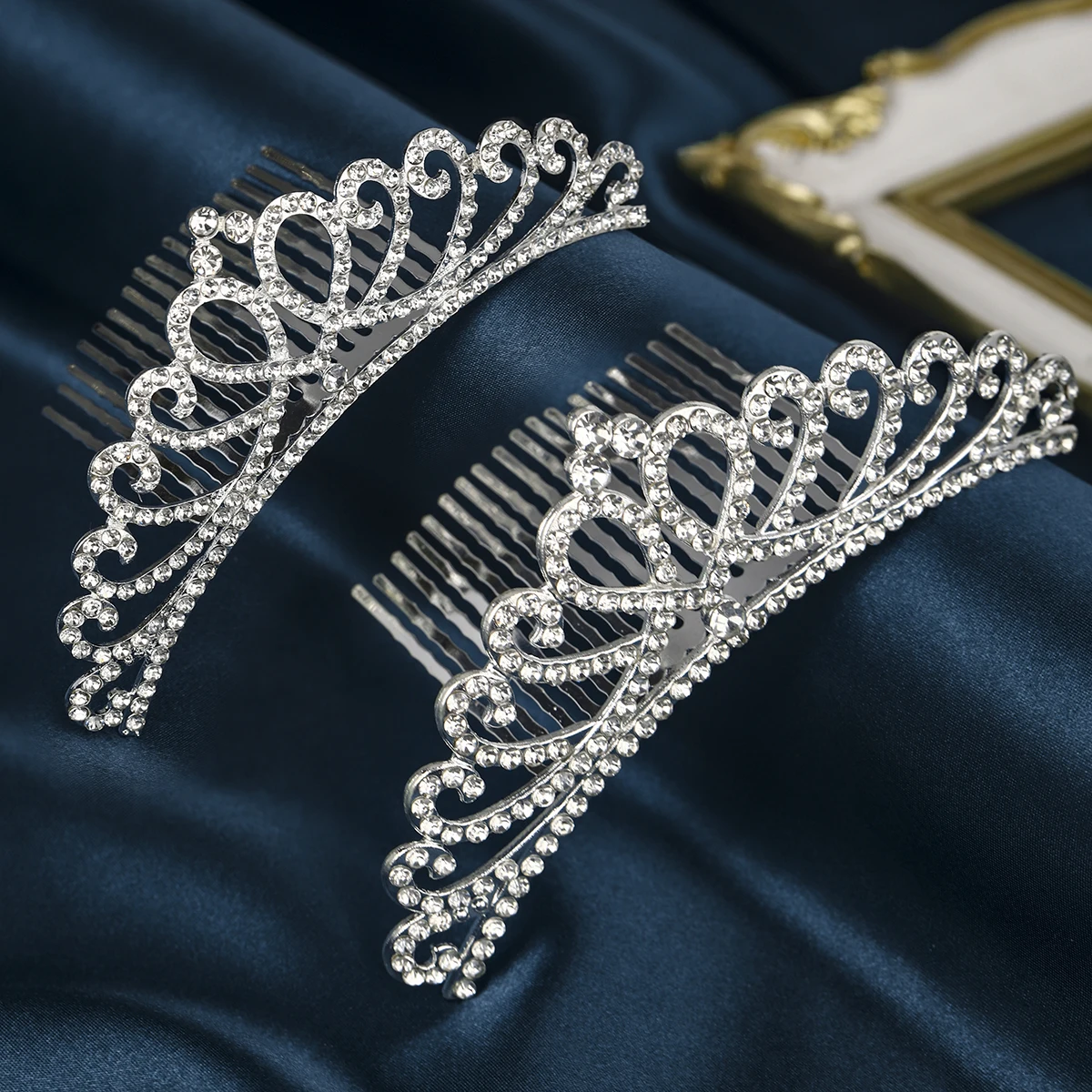 Classic Rhinestone Heart Crown Fashion Jewelry Headpieces Hair Accessories Party Performance Tiara For Women As Gifts