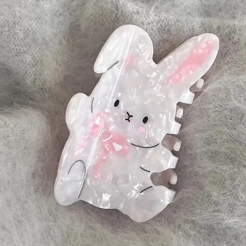 1PC Cute Rabbit Hair Claw - Cartoon Ponytail Clip, Cute Back-of-Head Updo Shark Clip & Hair Accessory